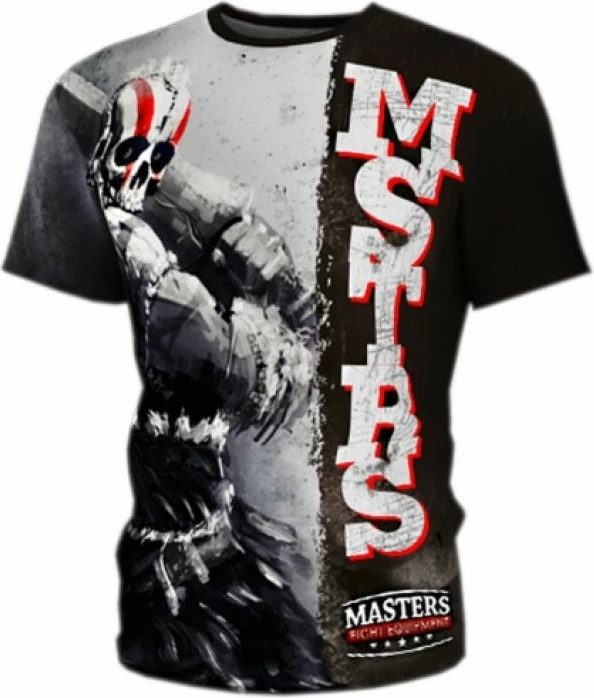 Trenirna majica 'Warrior' Masters Fightwear za moške, črno-siva