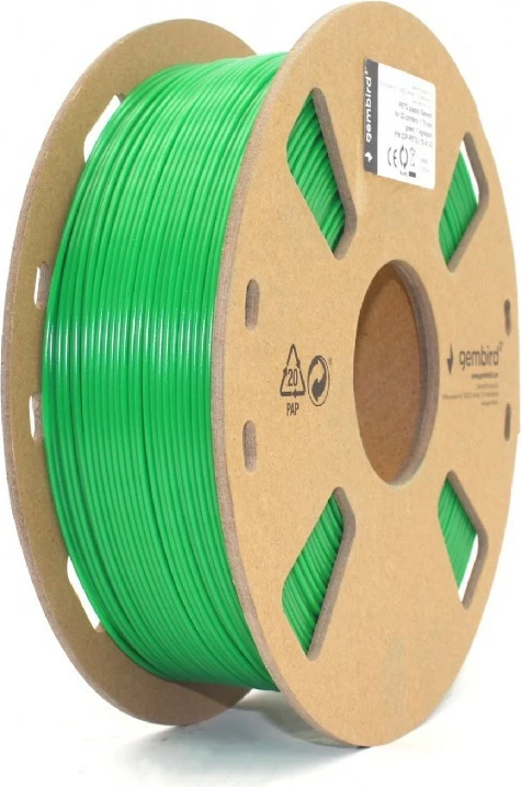 Filament PETG za 3D tiskalnik Gembird, 1,75 mm, zelen, 1 kg