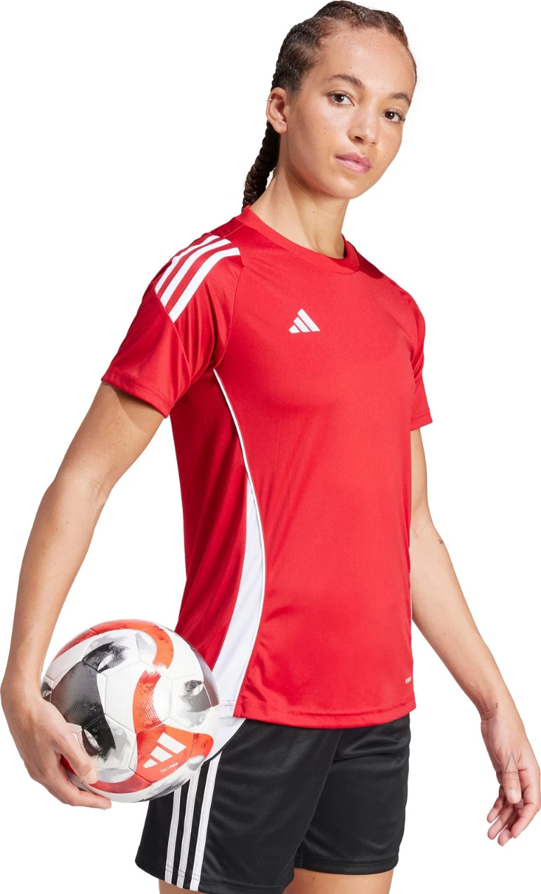 Majica za ženske adidas, rdeča