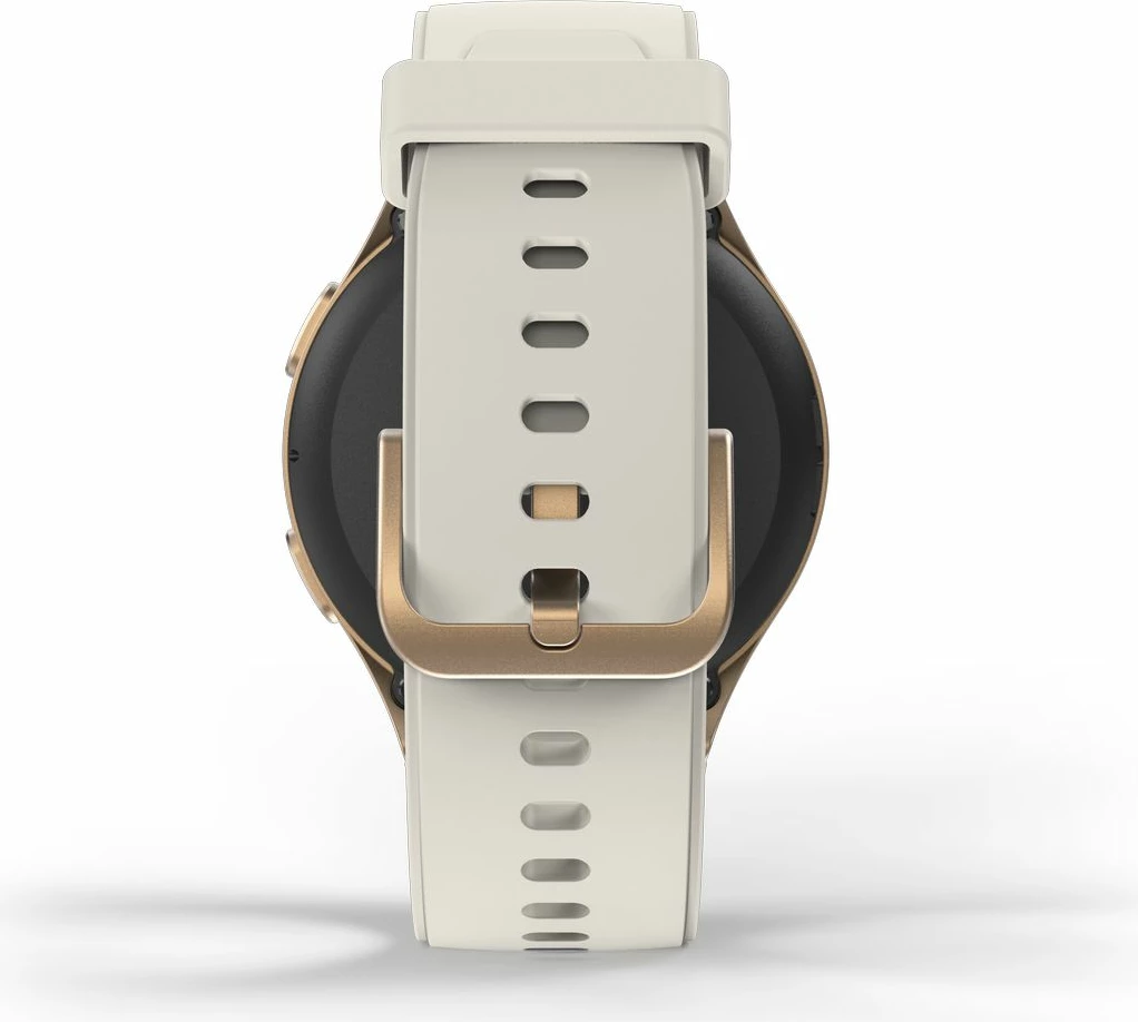 Pametna ura Hama 8900 GPS AMOLED 1.32", silikonski pašček bež, zlata
