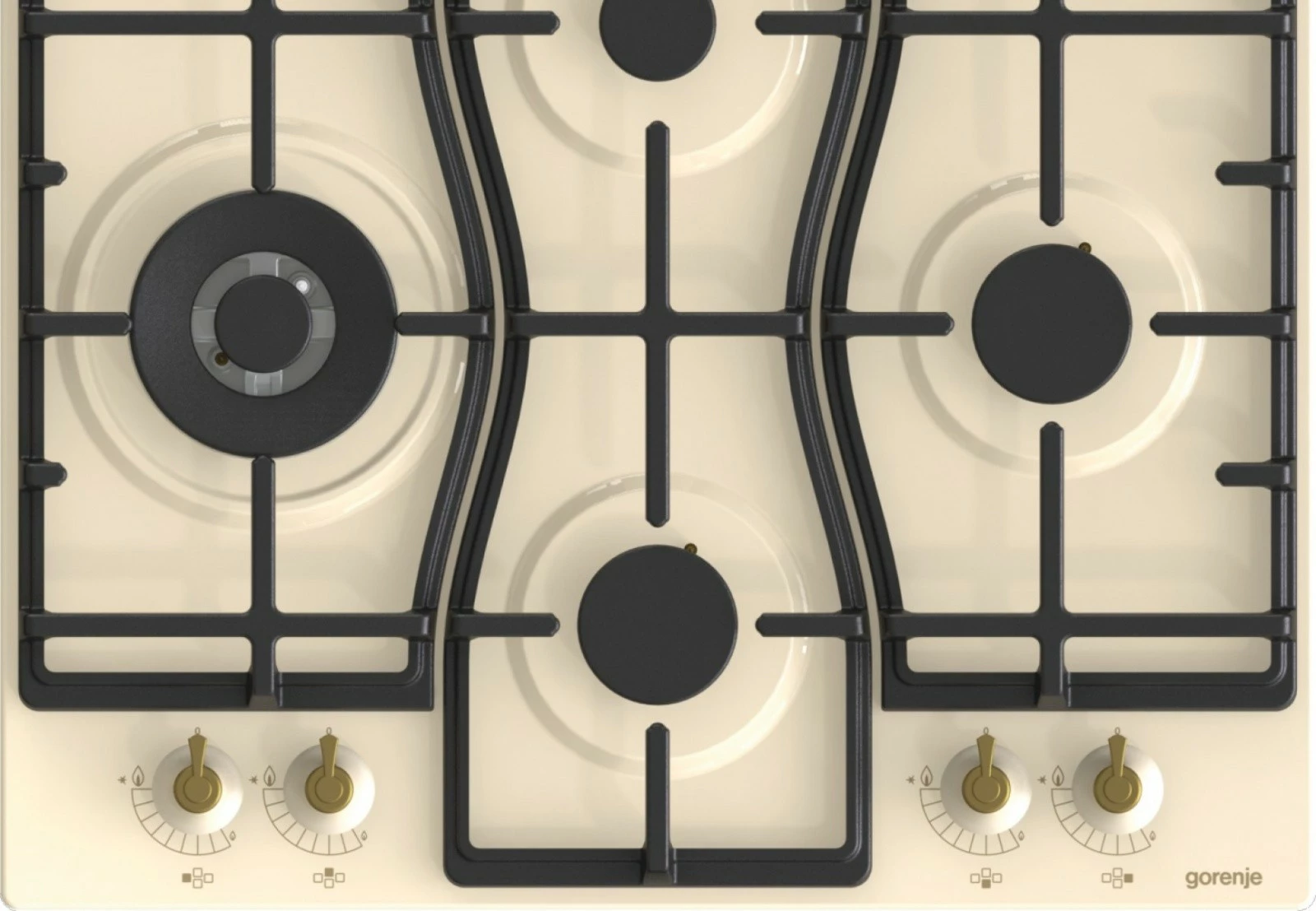 Plinska kuhalna plošča, 4 kuhališča, krem — Gorenje GW6D42CLI