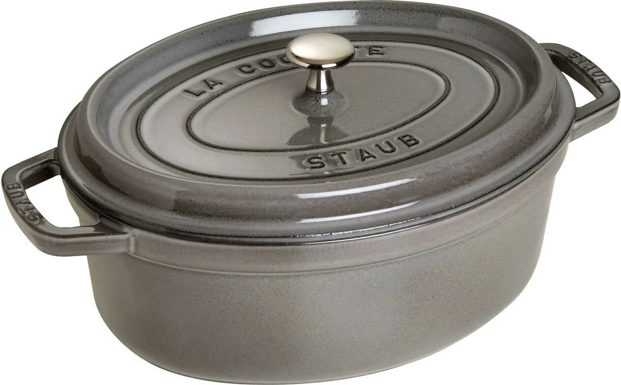 Kaserola iz litega železa La Cocotte, 5,5 L, ovalna, siva - Staub