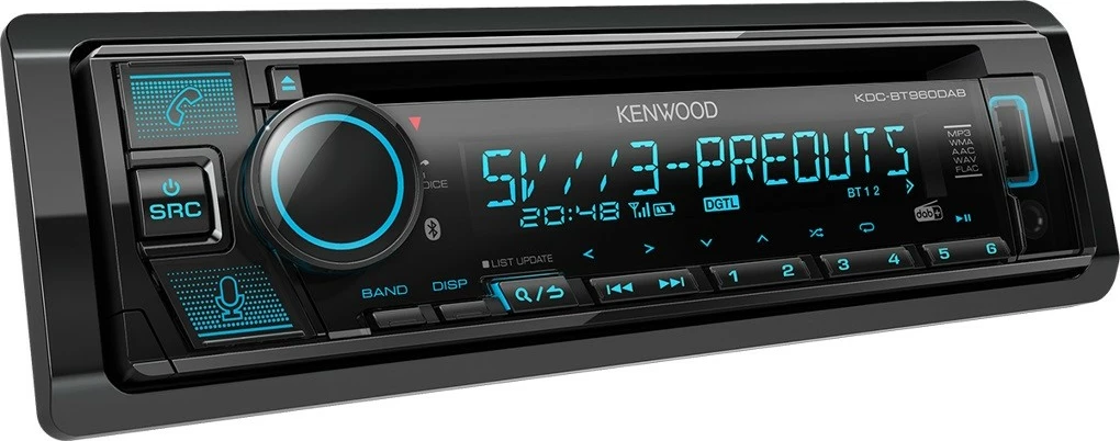 Avtoradio Kenwood KDC-BT960DAB, Bluetooth, DAB+, CD, črn