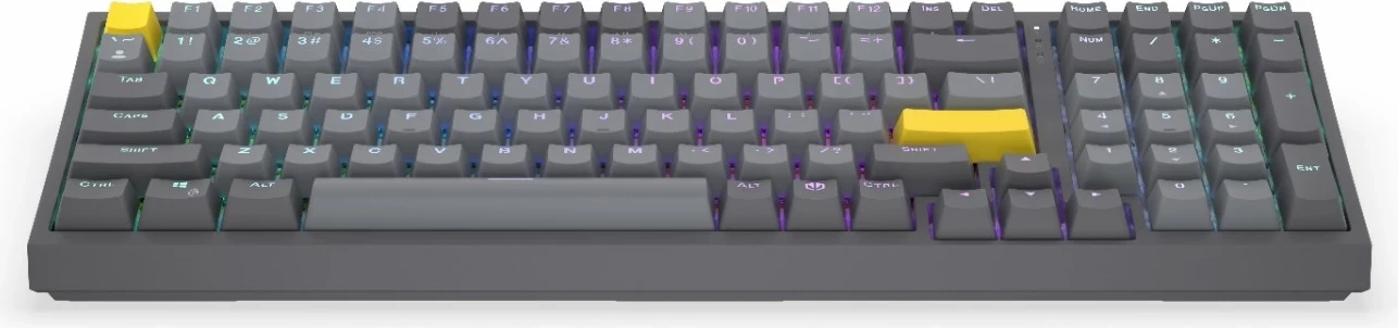 Mehanska tipkovnica Celeris 1800 Endorfy, RGB, brezžična, 96%, siva