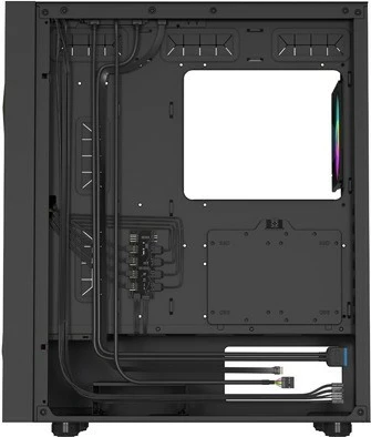 Midi tower ohišje z ARGB osvetlitvijo Natec Genesis Diaxid 605, črno