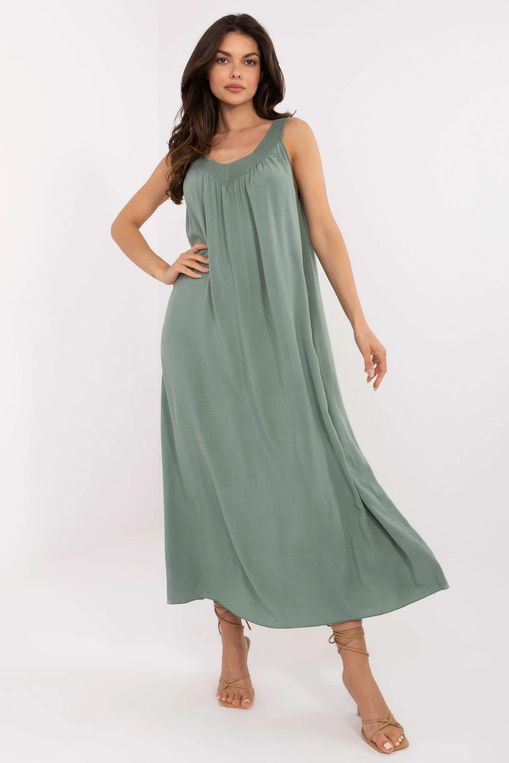 Poletna midi obleka Och Bella 215232, zelena