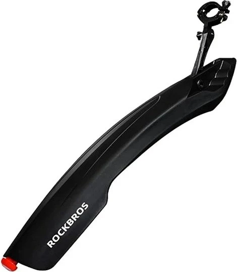 Mreža proti blatu z rdečo LED lučjo Rockbros DNB8001BK, črna