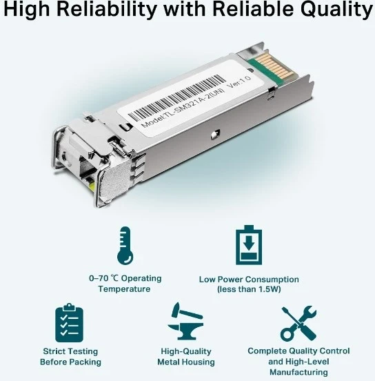 Transceiver modul za omrežje TP-Link TL-SM321A, optični vlakno, 1250 Mbit/s, SFP