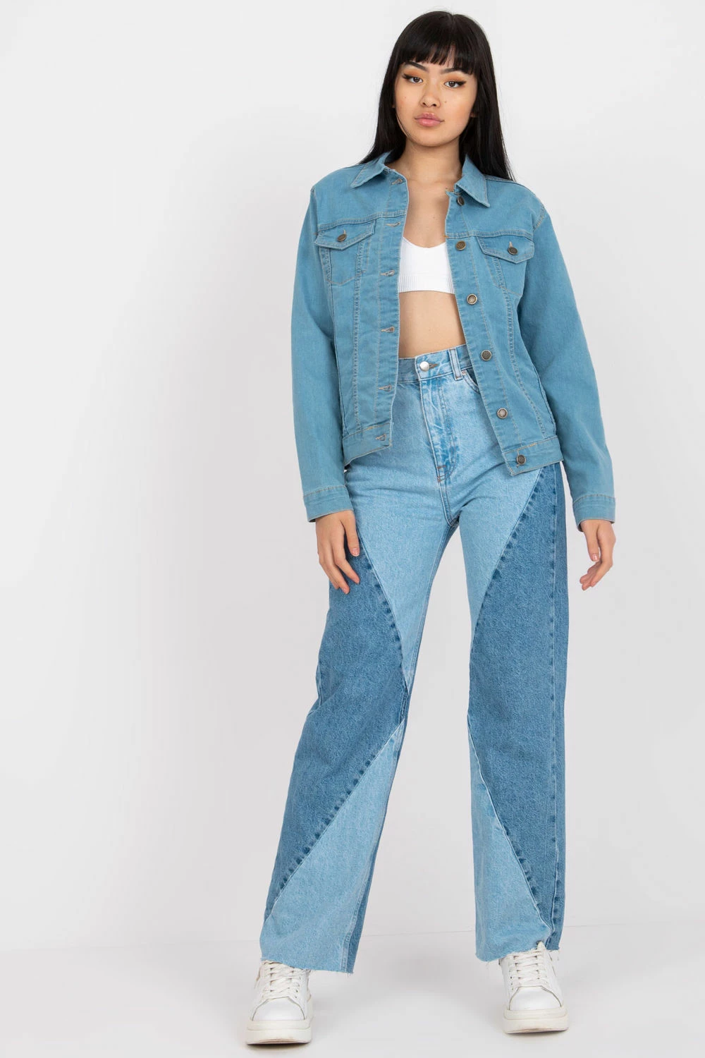 Lahka klasična jeans jakna Rue Paris 184557, modra