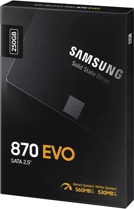 SSD, 250 GB, 2,5-palčni, SATA III, črn - Samsung 870 EVO SSD, 250 GB, 2,5-palčni, SATA III, črn - Samsung 870 EVO