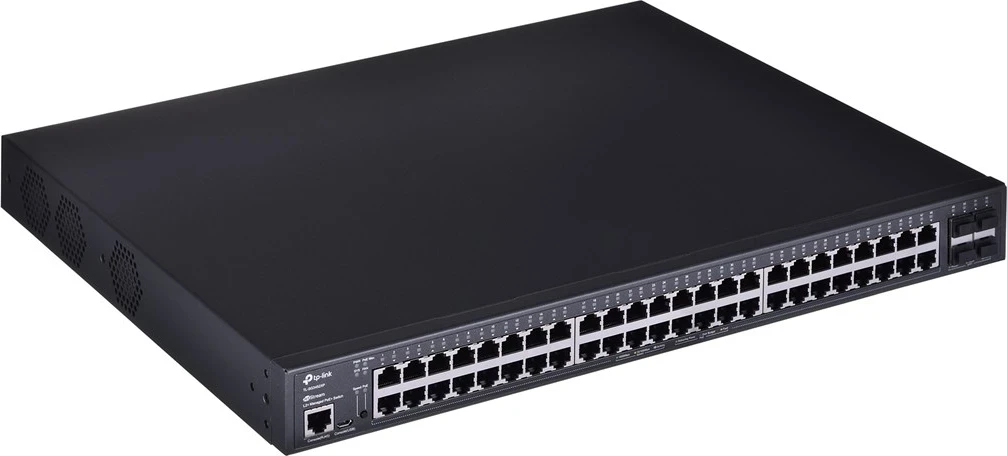 Upravljalni switch TP-Link JetStream, 48 Gigabit portov in 4 10GE SFP+ porti s PoE+