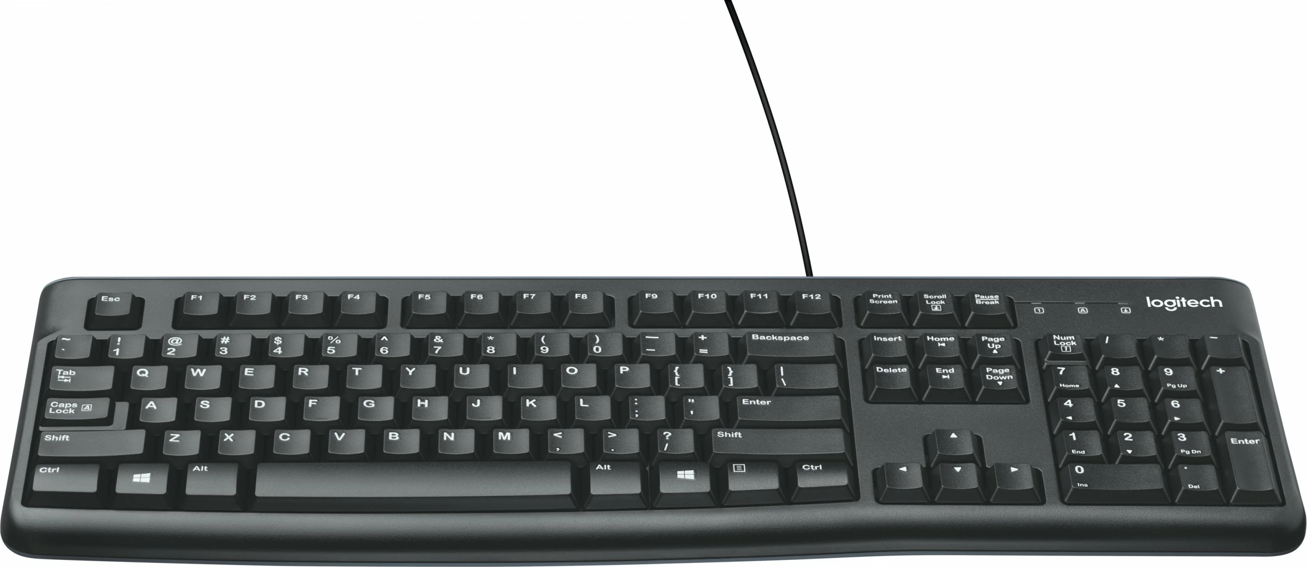 Tastatura polne velikosti za poslovno rabo Logitech K120, žična, USB, QWERTY, črna