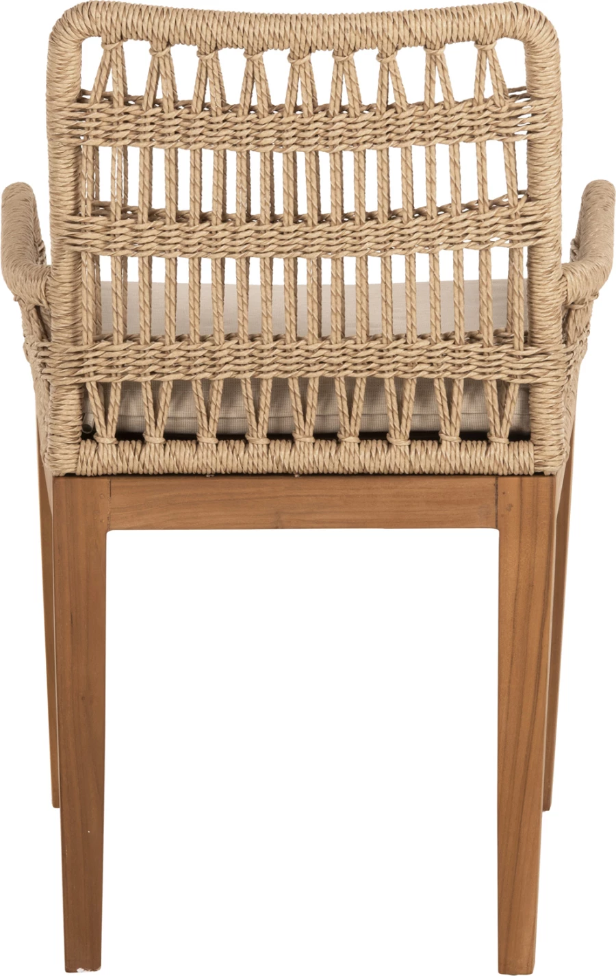 Stol STARDOM iz tikovine in vrvi v naravni barvi 57x65x83H cm