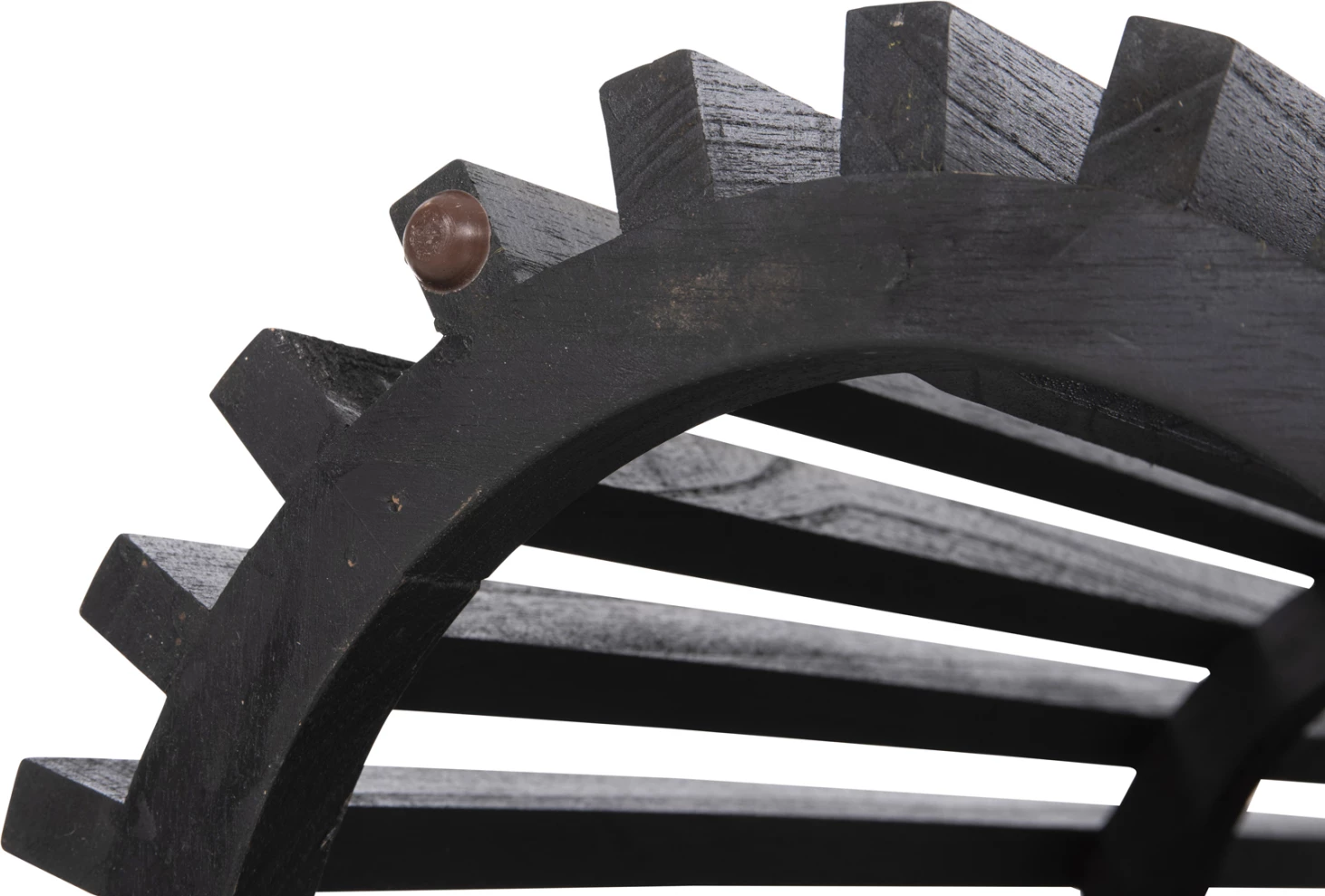 Okrogla osnova za barski stojalo srednje višine FRANTZ FH9857.12 iz mindi lesa v črni barvi Φ40x90Hcm