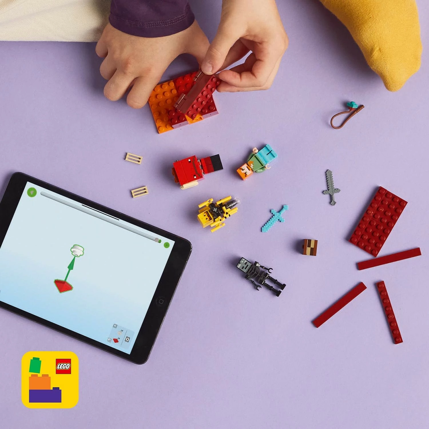 Set za gradnjo LEGO Minecraft 21266, 99 delov, večbarven