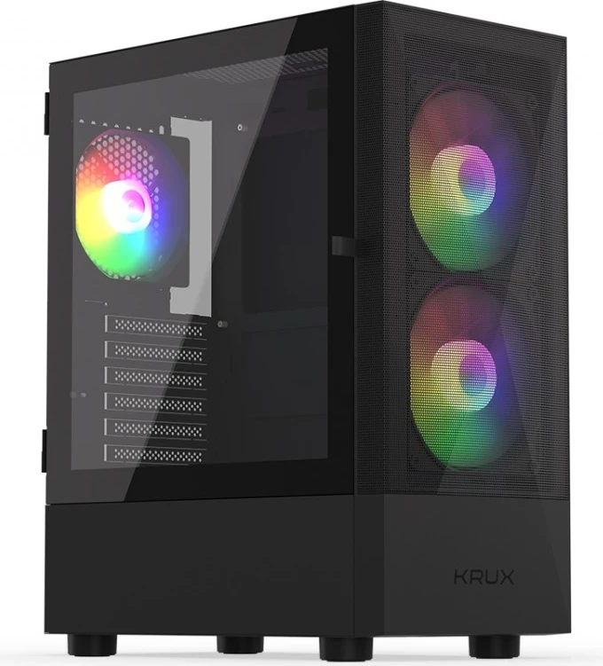 Kasetni računalniški ohišje Krux, črn