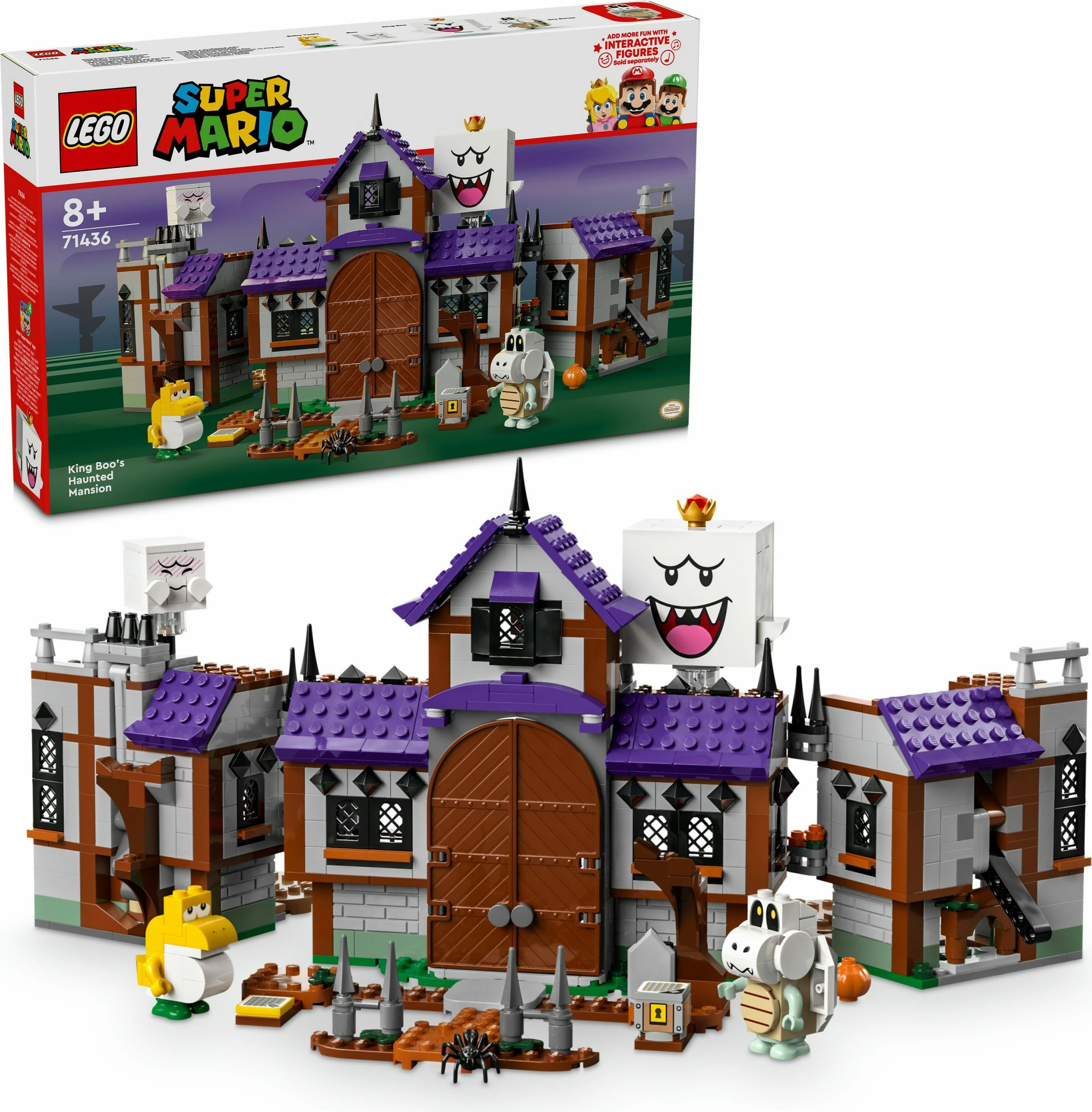 Set gradnje Super Mario King Boo's Haunted Mansion LEGO 71436, večbarven