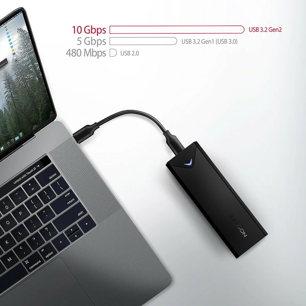 Zunanja ohišje za M.2 NVMe SSD AXAGON EEM2-UB2, USB-C 3.2 Gen 2, črno Zunanja ohišje za M.2 NVMe SSD AXAGON EEM2-UB2, USB-C 3.2 Gen 2, črno