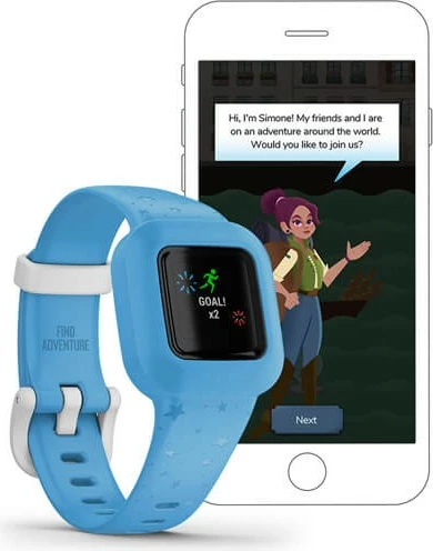 Pametna ura za otroke Garmin Vivofit jr. 3, MIP, modra z zvezdicami