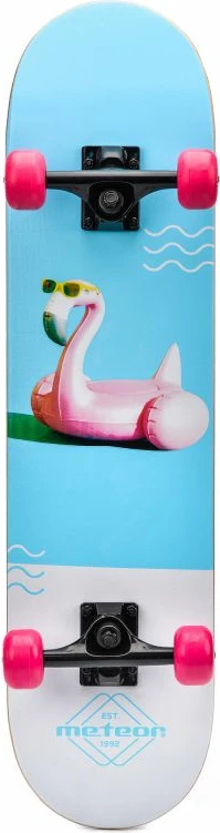 Skateboard, uniseks, Meteor, Flamingo