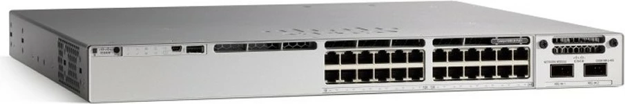 Menjavalnik Cisco Catalyst 9300, 24 vrat, Gigabit Ethernet, PoE+, upravljan, siv