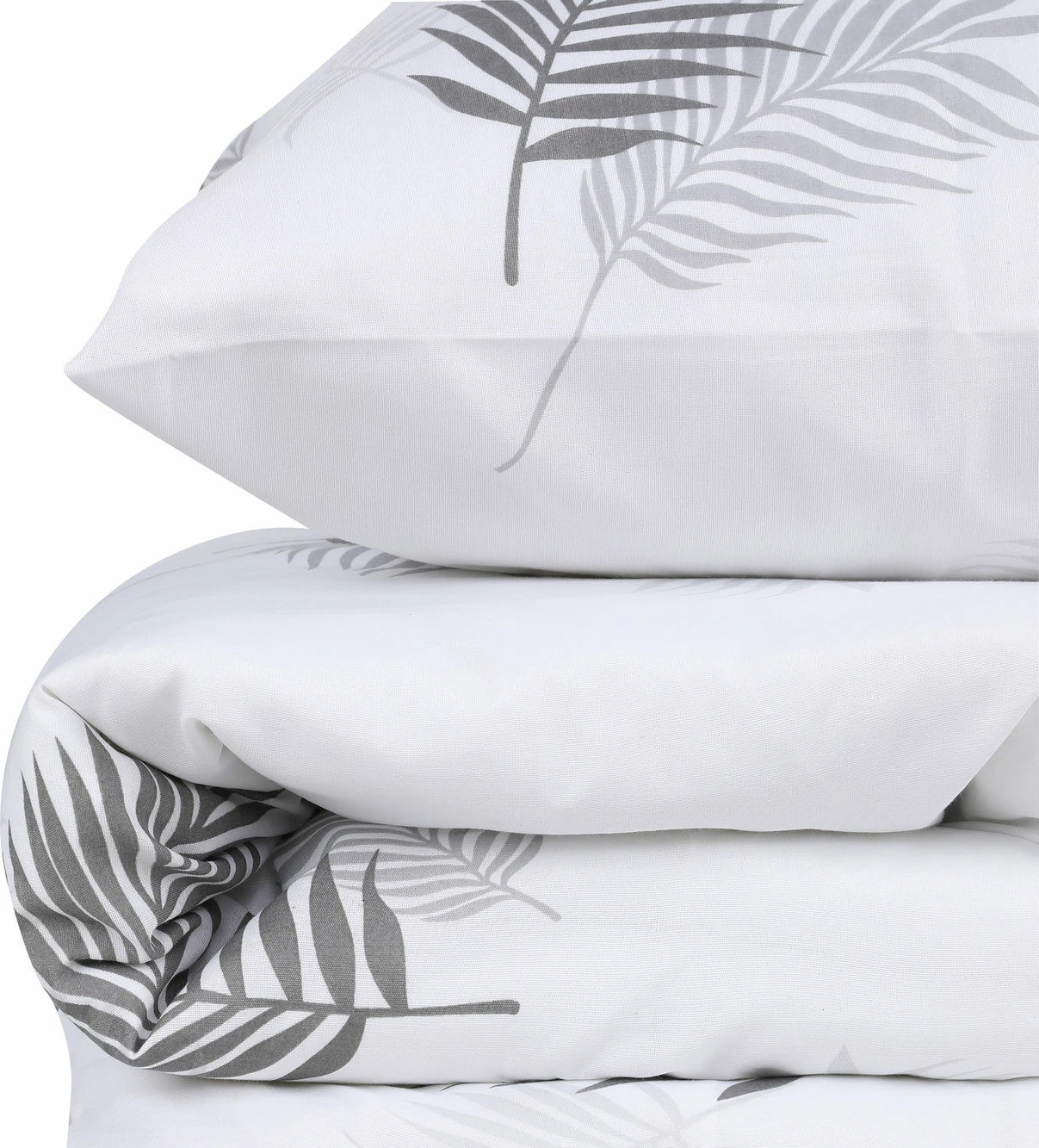 Komplet prevlek za dvojno odejo L'essentiel Palma, siva in bela
