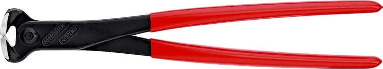 Kopačaste klešče za end-cut Knipex 68 01 280, jeklo, plastični ročaj, 280 mm, rdeče