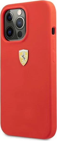 Zaščitna silikonska zaščita Ferrari FESSIHCP13XRE za iPhone 13 Pro Max 6,7", rdeča