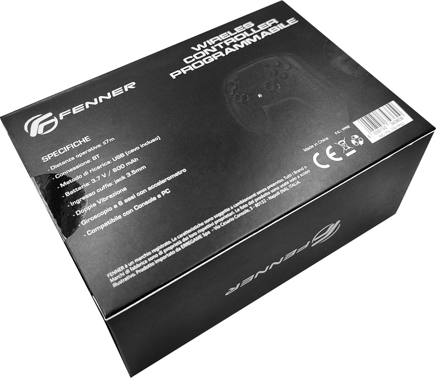 Brezžični kontroler Fenner za PS4, črn