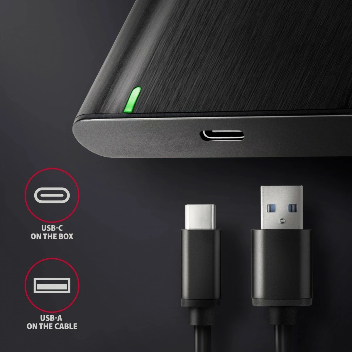 Zunanji ohišje za SSD/HDD 2,5" AXAGON EE25-A6C, USB-C 3.2 Gen 1, aluminij, karbon Zunanji ohišje za SSD/HDD 2,5" AXAGON EE25-A6C, USB-C 3.2 Gen 1, aluminij, karbon