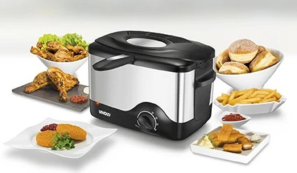 Friteza 0,5 kg, 1,5 L, 190 °C, črna, inox Unold 58615
