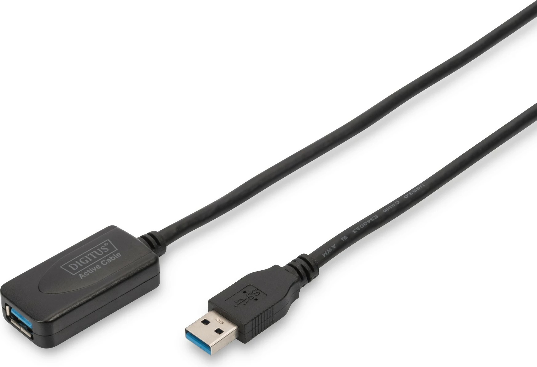 USB 3.0 podaljšek Digitus 5 m, črn