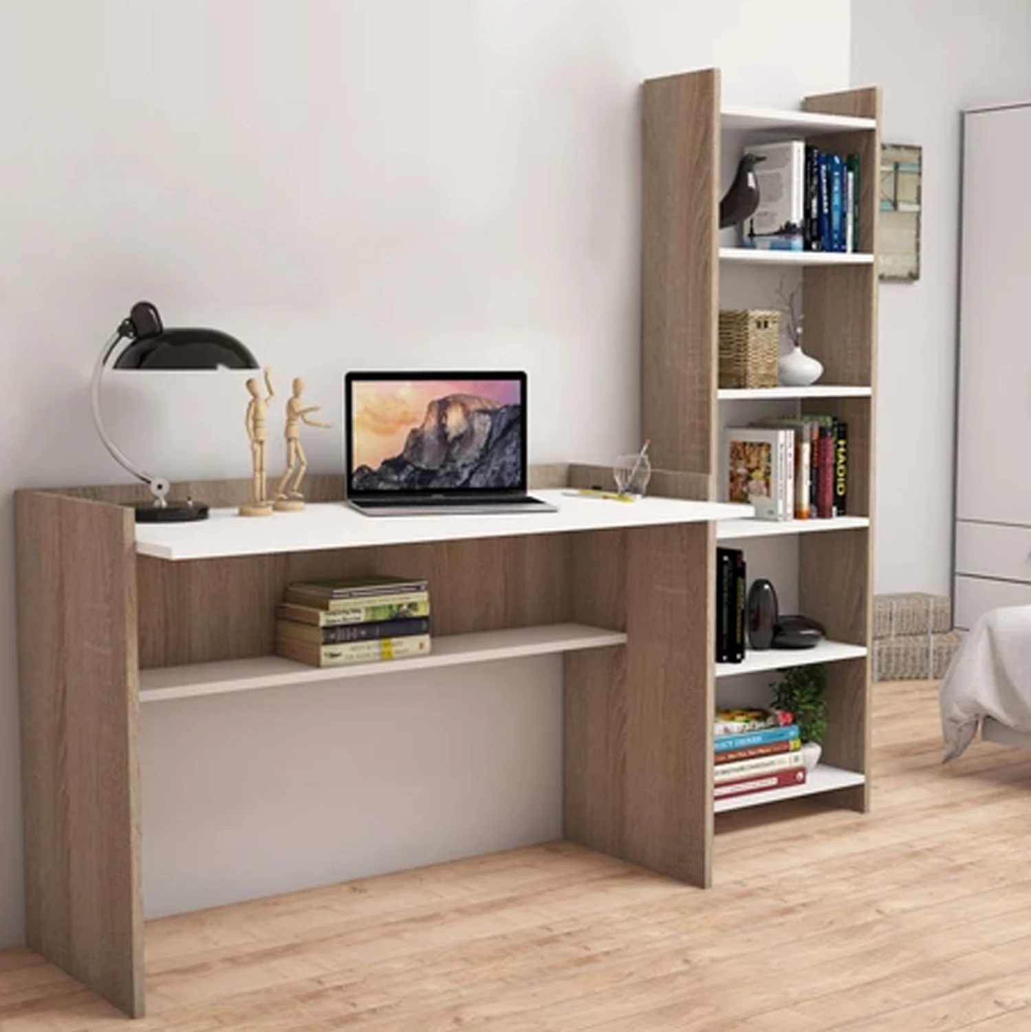 Pisarniški komplet 2 kosa FH11774.12 melamin v sonoma-beli