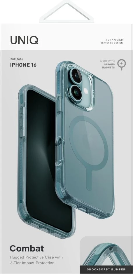 Ovitek za iPhone 16 6.1\" , MagSafe, zelen — UNIQ Combat