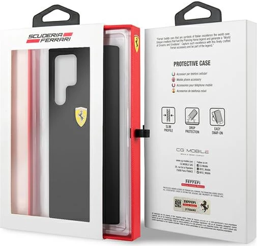 Silikonski ovitek Ferrari On Track za Samsung Galaxy S22 Ultra, črn