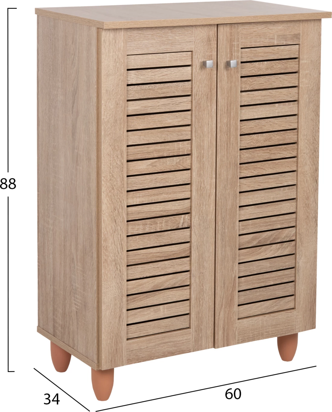 Omara za čevlje PROLLY FH9608.02 melamin v sonama barvi-2 vrata-4 police 60x34x88Hcm