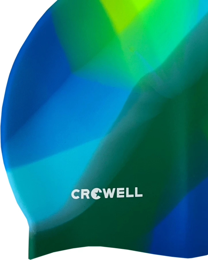Plavalna kapa iz silikona Crowell, unisex, zeleno-modra Plavalna kapa iz silikona Crowell, unisex, zeleno-modra