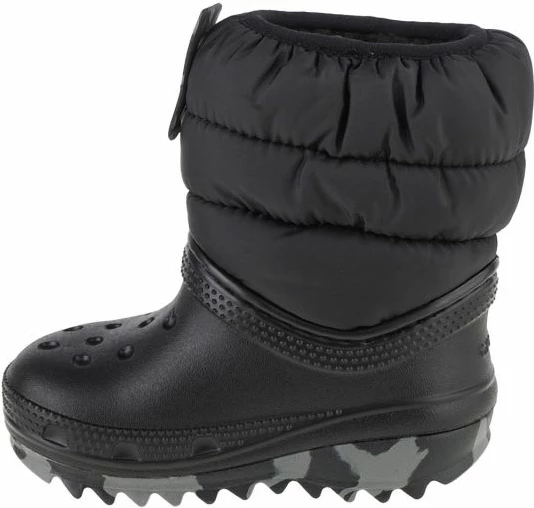 Visoke tople otroške škornje Crocs, črne