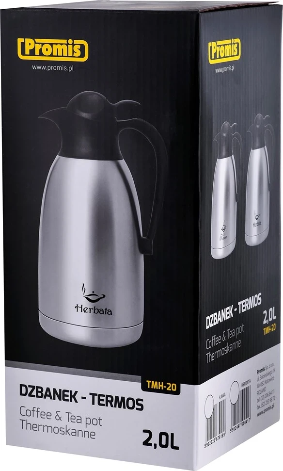 Termos z vzorcem čaja PROMIS, 2,0 l, jeklen