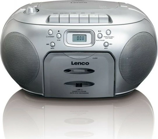 Kasetofon in boombox Lenco SCD-420, FM/AM, srebrn Kasetofon in boombox Lenco SCD-420, FM/AM, srebrn