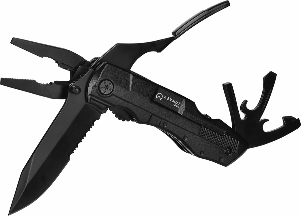 Večnamensko orodje Gron AZYMUT, 11 orodij + 9 bitov + usnjen etui