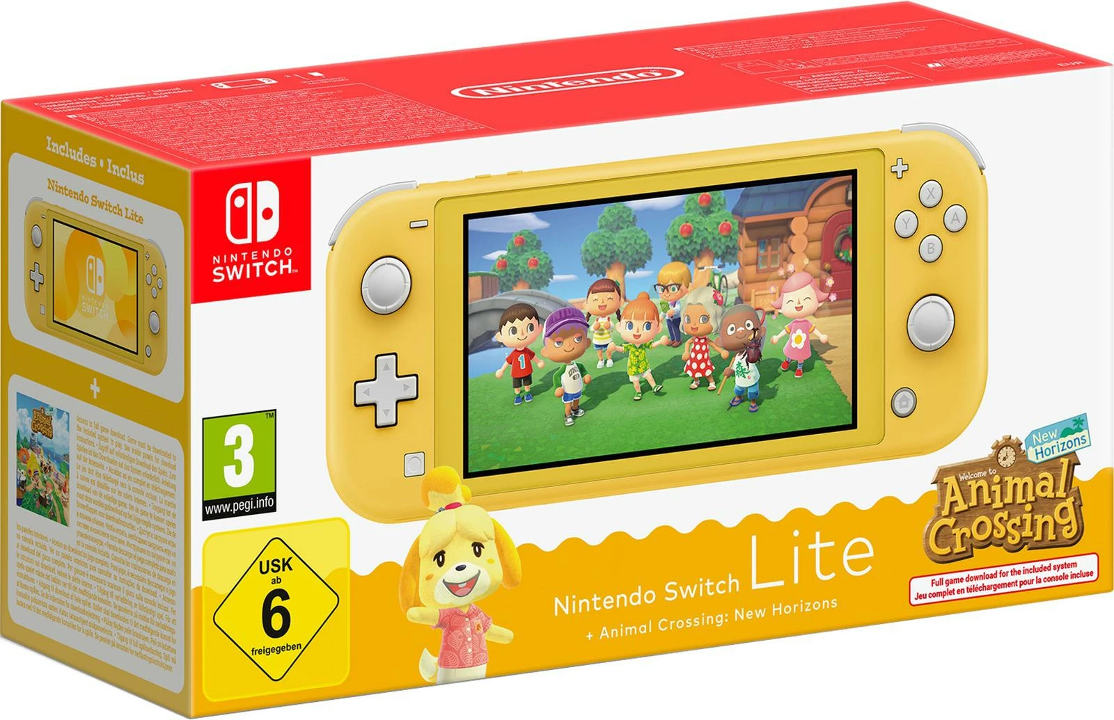 Prenosna konzola Animal Crossing New Horizons, Nintendo Switch Lite, rumena