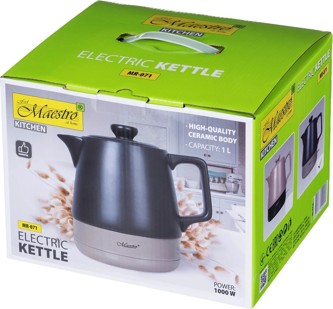 Vrelček za vodo Maestro MR-071, 1 L, črn