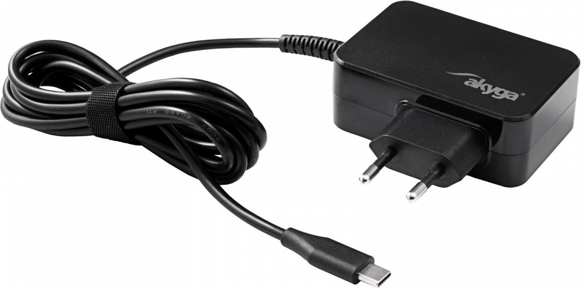 Omrežni polnilec USB-C, 45W, PD 3.0 AKYGA AK-ND-80, črn