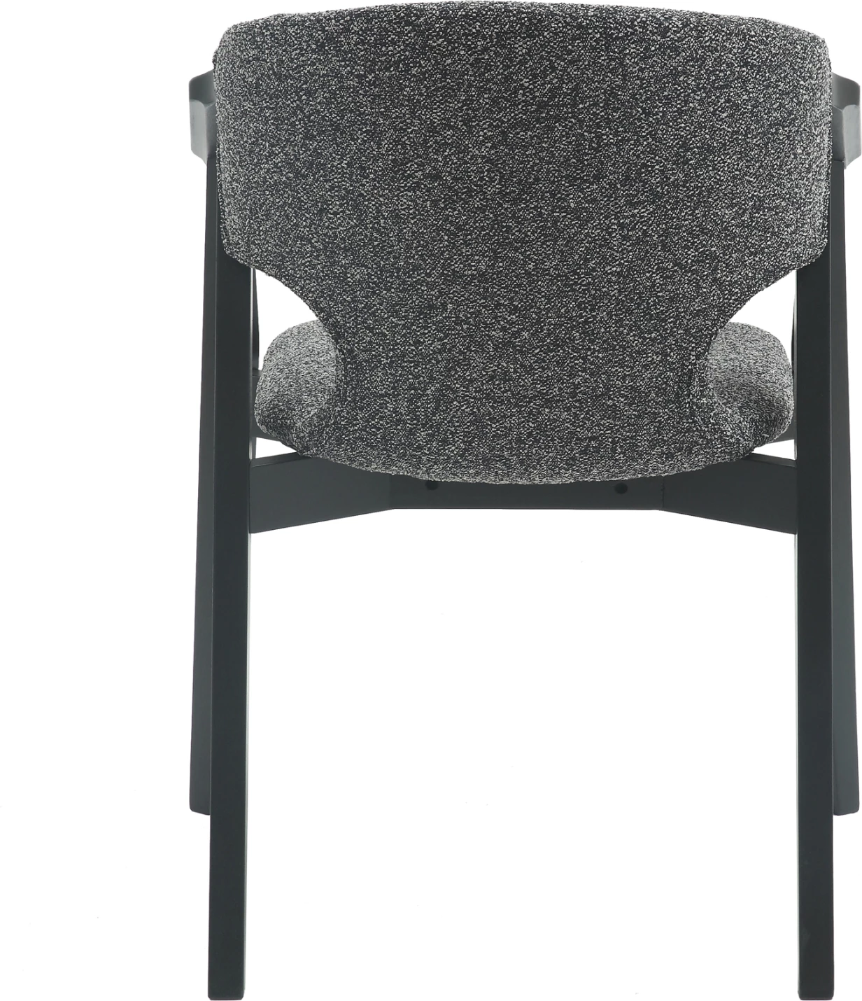 Jedilniški naslanjač YEGER FH9995.01 iz bukovega lesa v črno-temno sivi tkanini 62,5x60x79Hcm, set 2 kosov