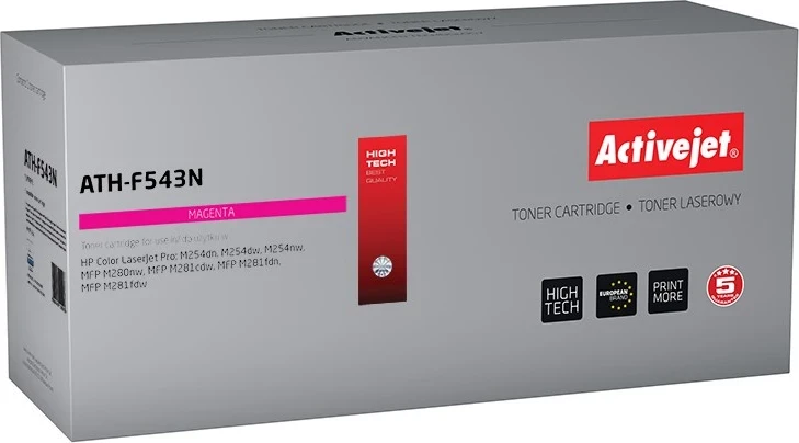 Zamenjalni toner Activejet ATH-F543N za tiskalnike HP, 1300 strani, roza