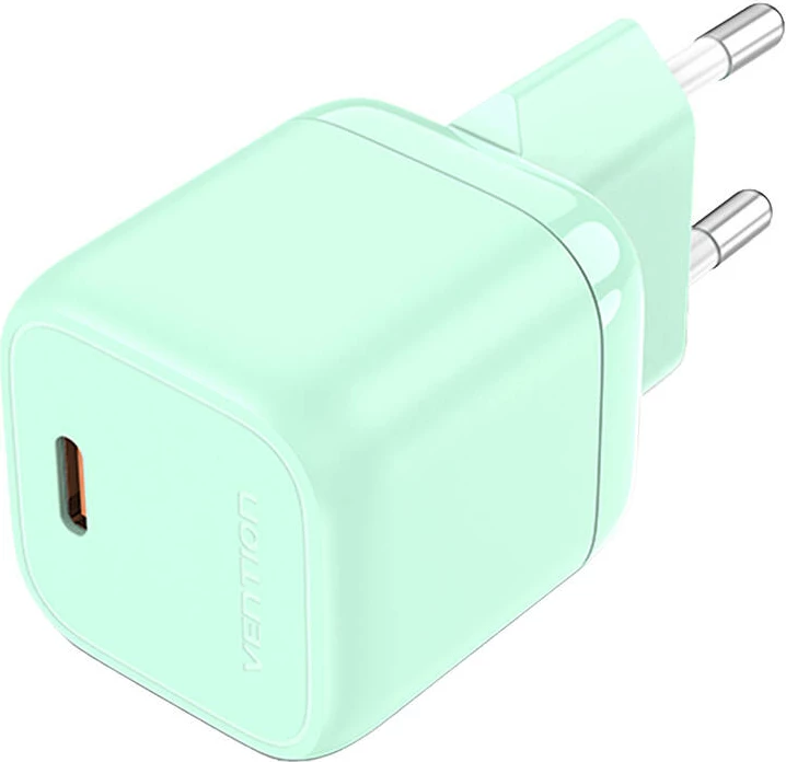 Omrežni polnilnik 30W USB-C GaN, Vention FAKG0-EU, zelen