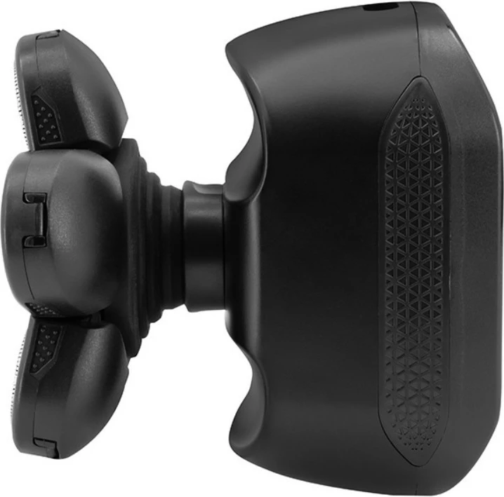 Brivnik za glavo, 6 fleksibilnih glavic, IPX6, za suho in mokro uporabo, 60 min baterija, s trimerjem za nos, Lafe MasterSmooth, črn