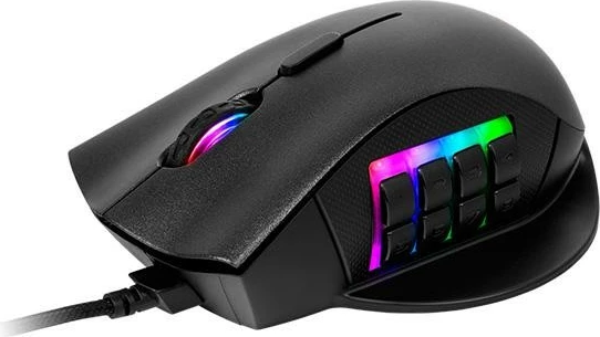 Gaming miška NEMESIS SWITCH Optical RGB Thermaltake, 12 gumbov, z žico, črna