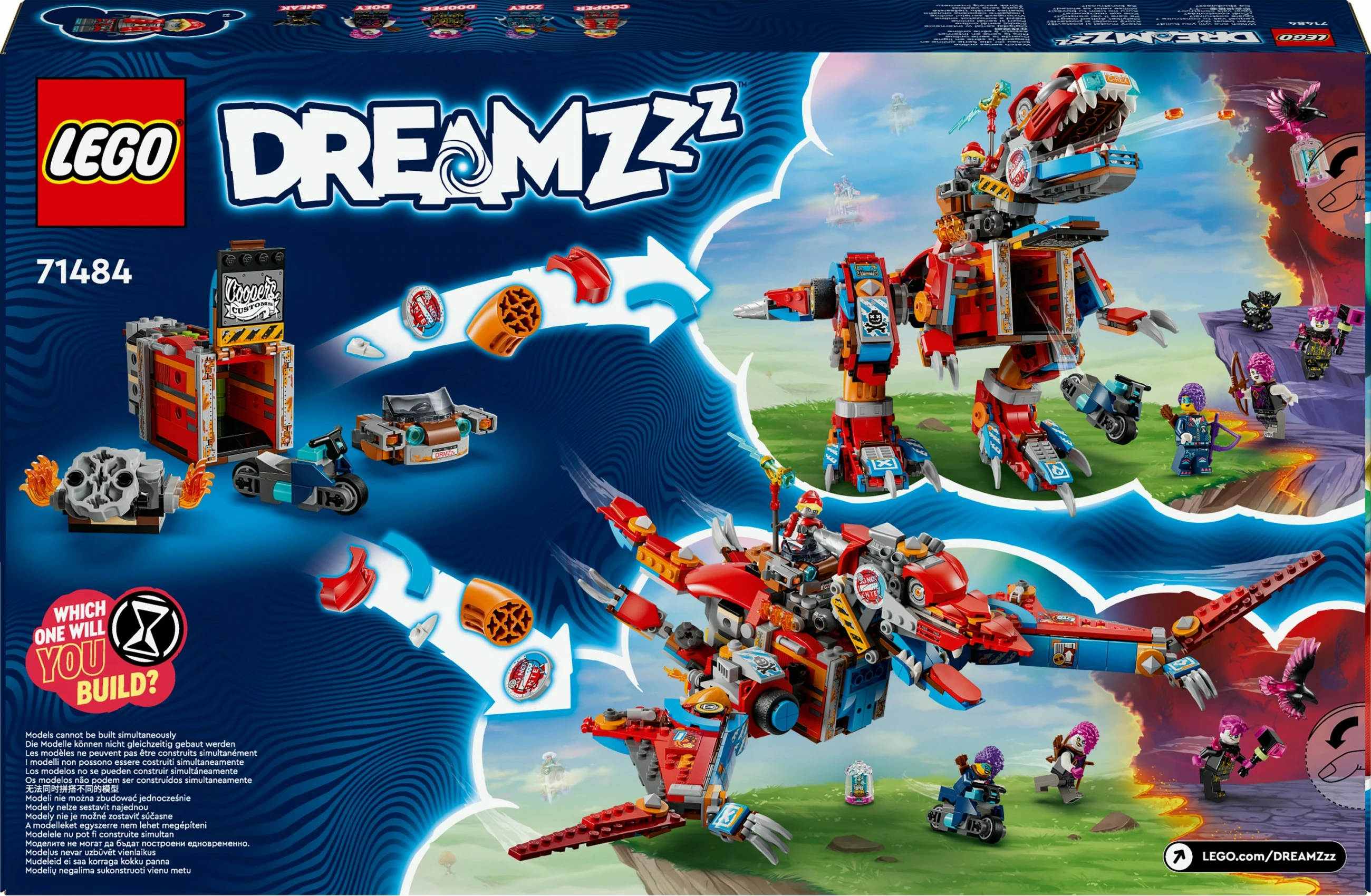 Gradbeni set Cooper's Dino-Mech C-Rex, LEGO DREAMZzz 71484, večbarven